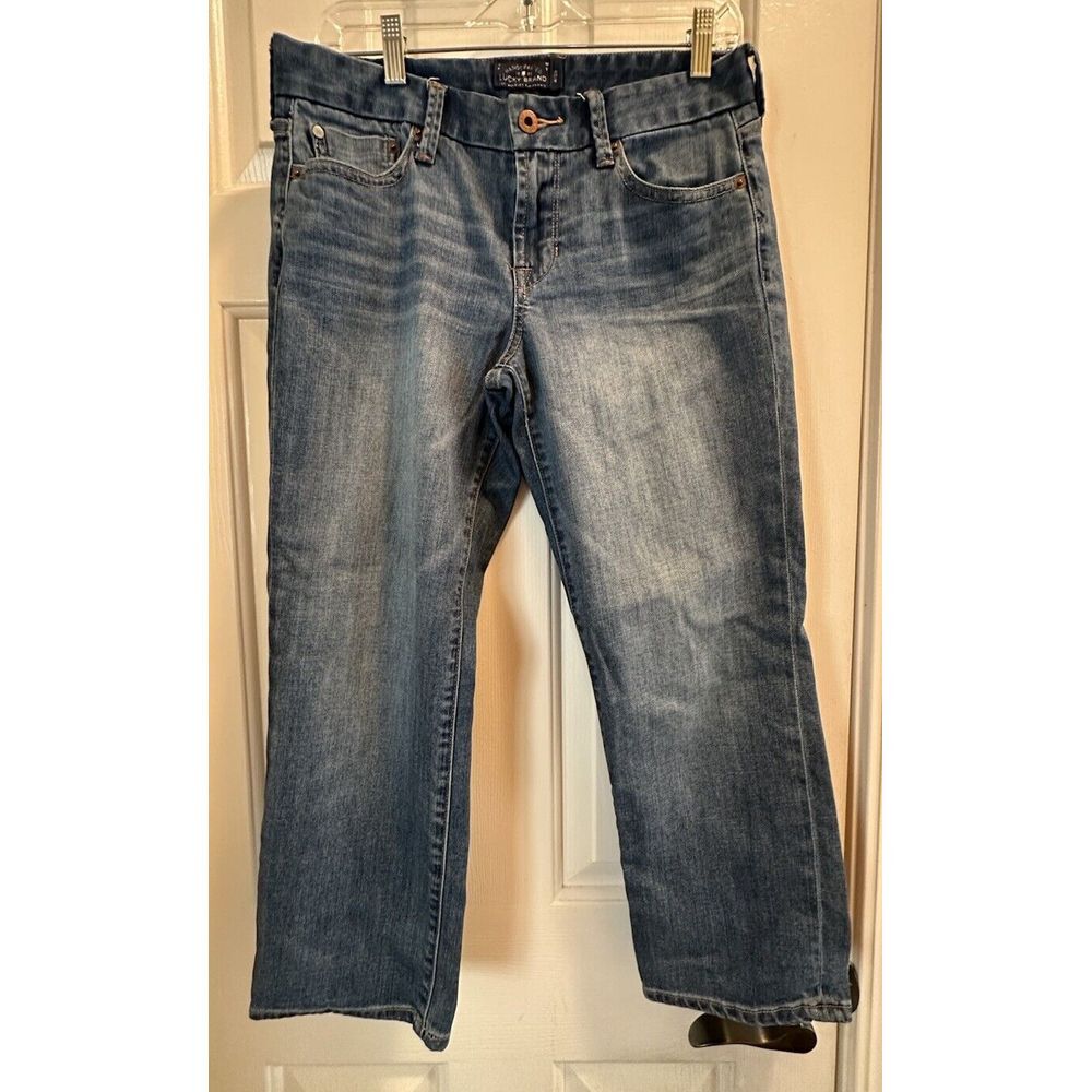 Lucky Brand Women's Sweet Jean Crop Jeans Blue Denim Lucky You Size 6/28